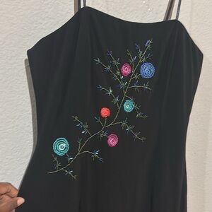 Vintage Adrianna Papell strapless nwt embroidered y2k evening gown